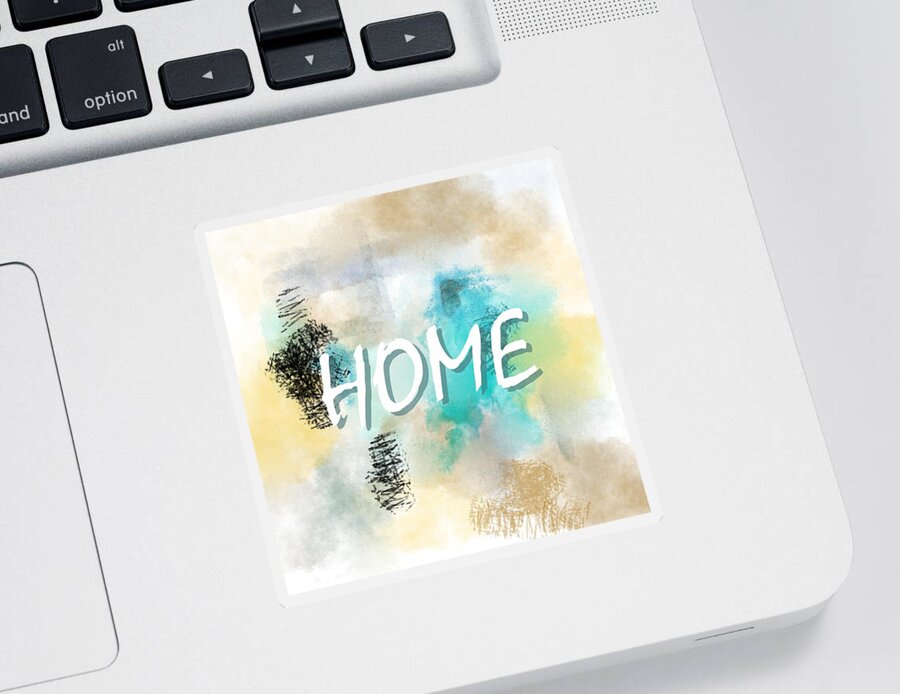 Home Sweet Home Sticker featuring the digital art Home sweet home Abstract 70 by Lucie Dumas