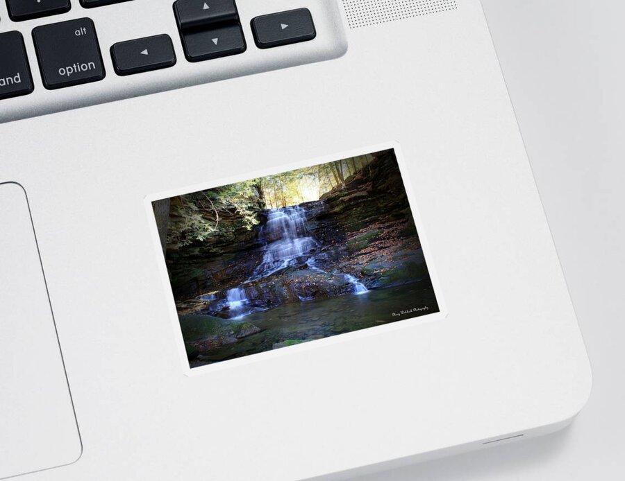 Nature Sticker featuring the photograph Honey Run Falls by Mary Walchuck
