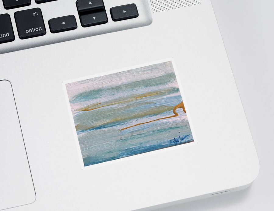Horizon Sticker featuring the painting Horizon by Medge Jaspan