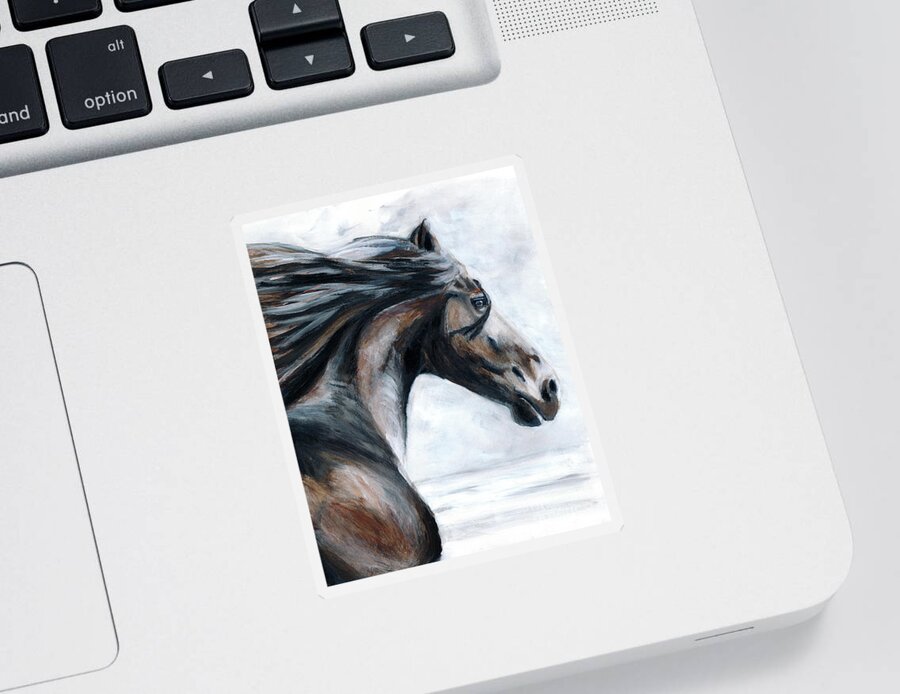 Denise Sticker featuring the painting Horse by Denise Deiloh
