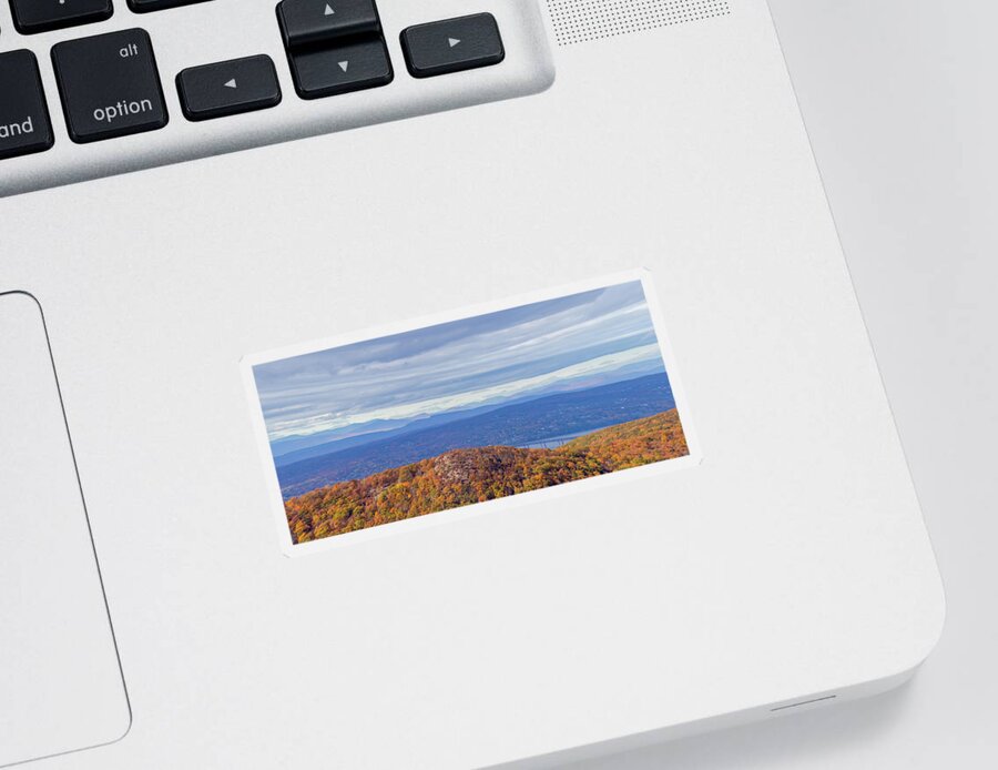 Hudson Highlands State Park Sticker featuring the photograph Hudson Valley Mountain Panorama by Auden Johnson