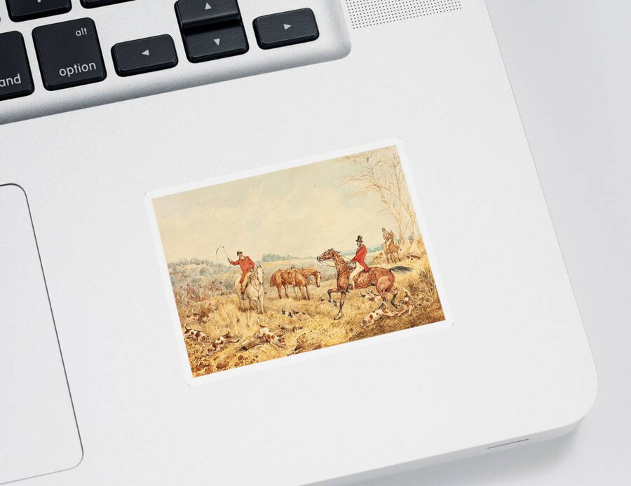19th Century Artists Sticker featuring the drawing Hunting Scene by Henry Alken