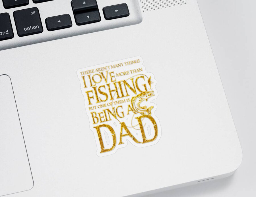 I Love Fishing - Fisherman Men design Gift for Dad Sticker by Art