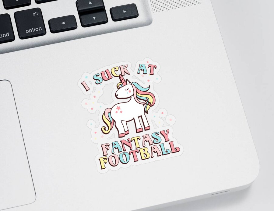 Fantasy Football Sticker featuring the digital art I Suck At Fantasy Football by Flippin Sweet Gear