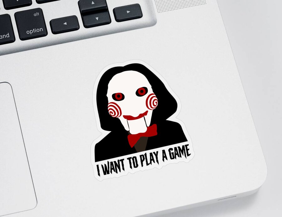 Wanna Play a Game A Scream Sticker