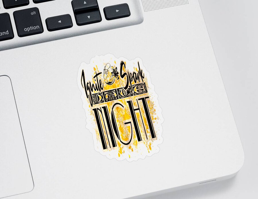 Ignite Sticker featuring the digital art Ignite the Spark it's Date Night by Delynn Addams
