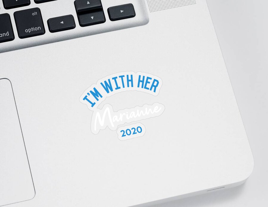 Election Sticker featuring the digital art Im With Her Marianne Williamson For President 2020 by Flippin Sweet Gear