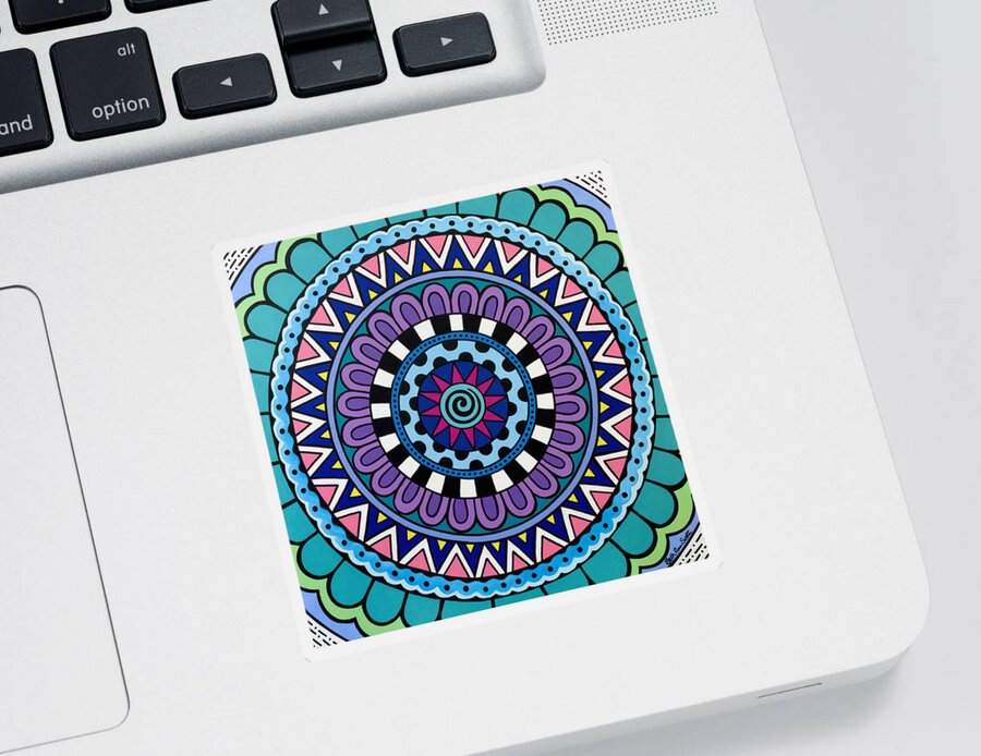 Mandala Sticker featuring the painting In A Dream by Beth Ann Scott