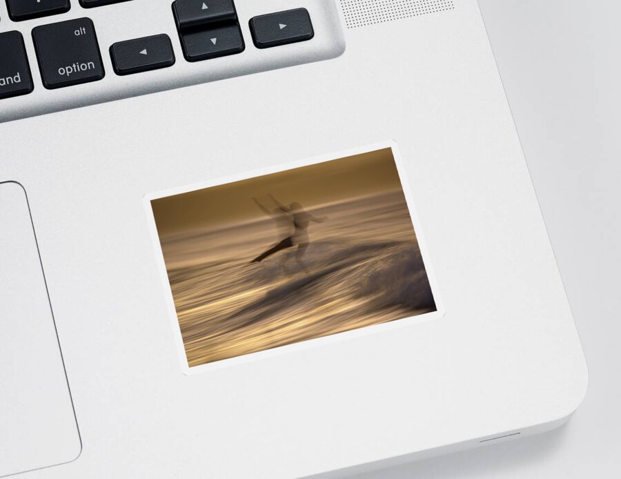 Surf Sticker featuring the photograph In motion 3 by Nicolas Lombard