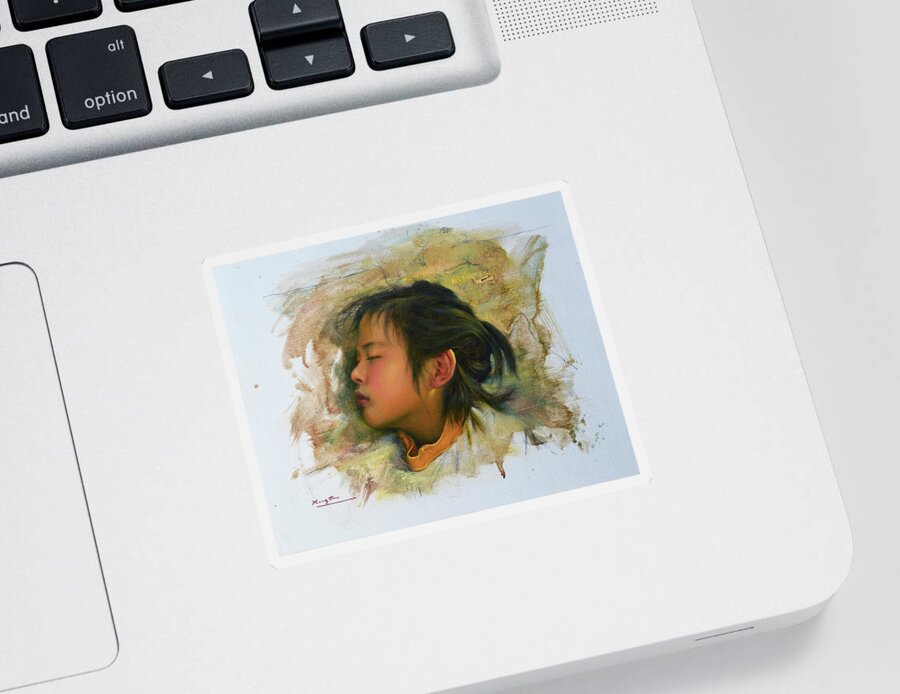 Fine Art Sticker featuring the painting In my Dream by Hongtao Huang