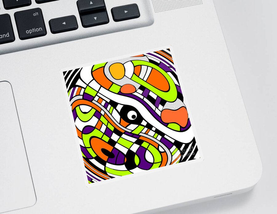 Eyes Sticker featuring the digital art In The Blink Of An Eye by Designs By L