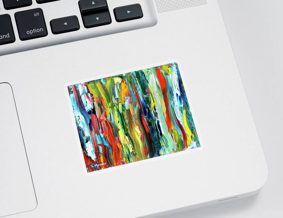 Colorful Sticker featuring the painting In The Depths by Teresa Moerer
