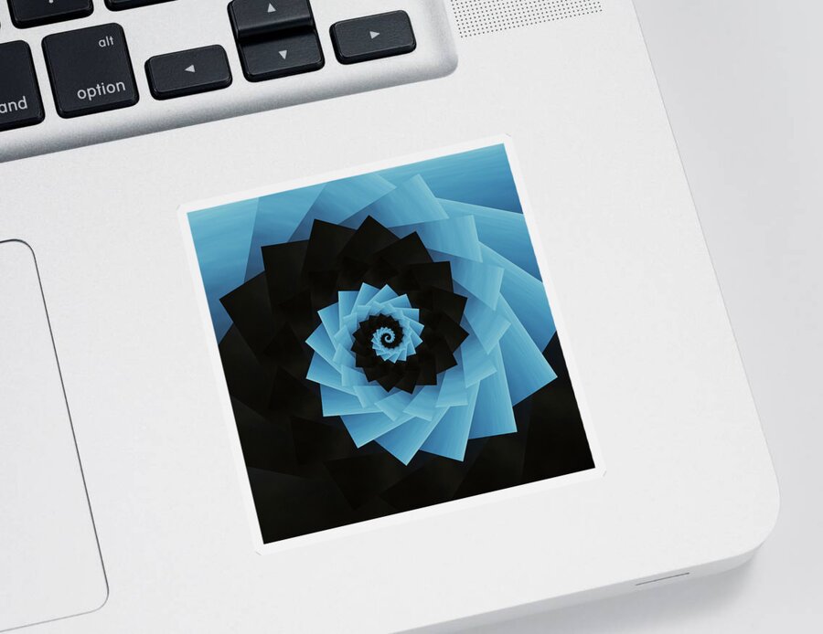 Sphere Sticker featuring the digital art Infinity Tunnel Spiral Sand by Pelo Blanco Photo