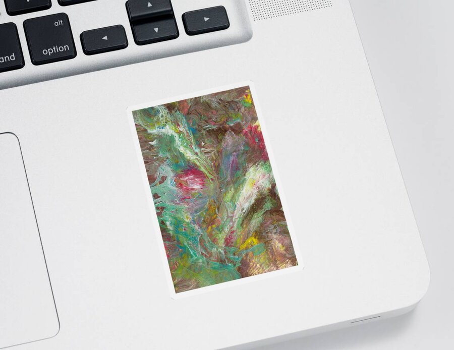 Water And Earth Sticker featuring the painting Bloom by Tessa Evette