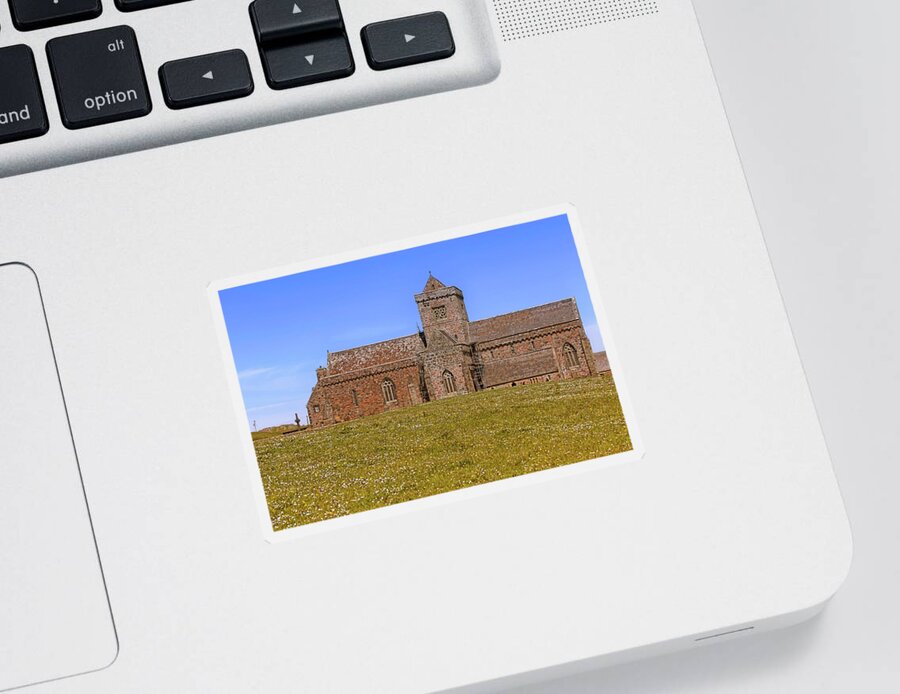 Iona Abbey Sticker featuring the photograph Iona Abbey - Scotland - Christianity by Jason Politte