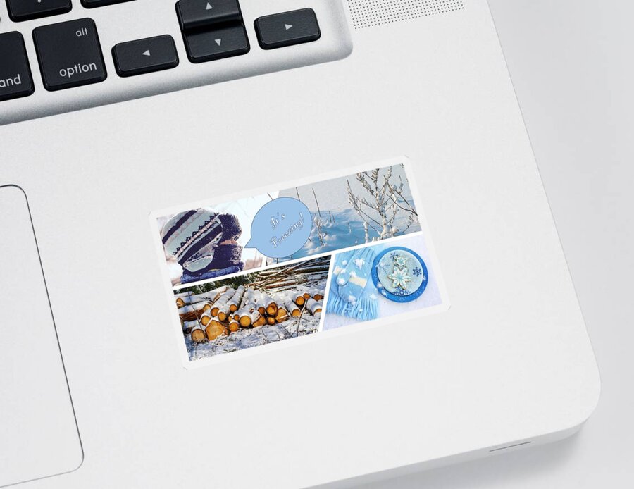Snow Sticker featuring the photograph It's Freezing by Nancy Ayanna Wyatt