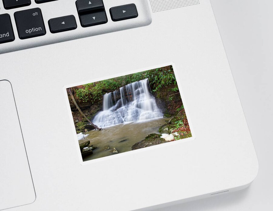 Jack Rock Falls Sticker featuring the photograph Jack Rock Falls 21 by Phil Perkins