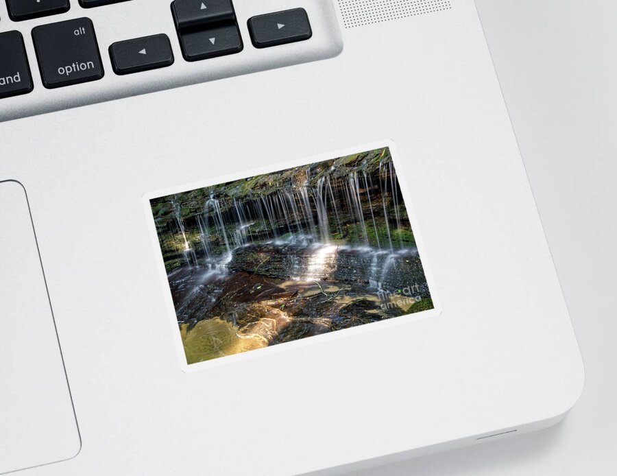 Jack Rock Falls Sticker featuring the photograph Jack Rock Falls 22 by Phil Perkins