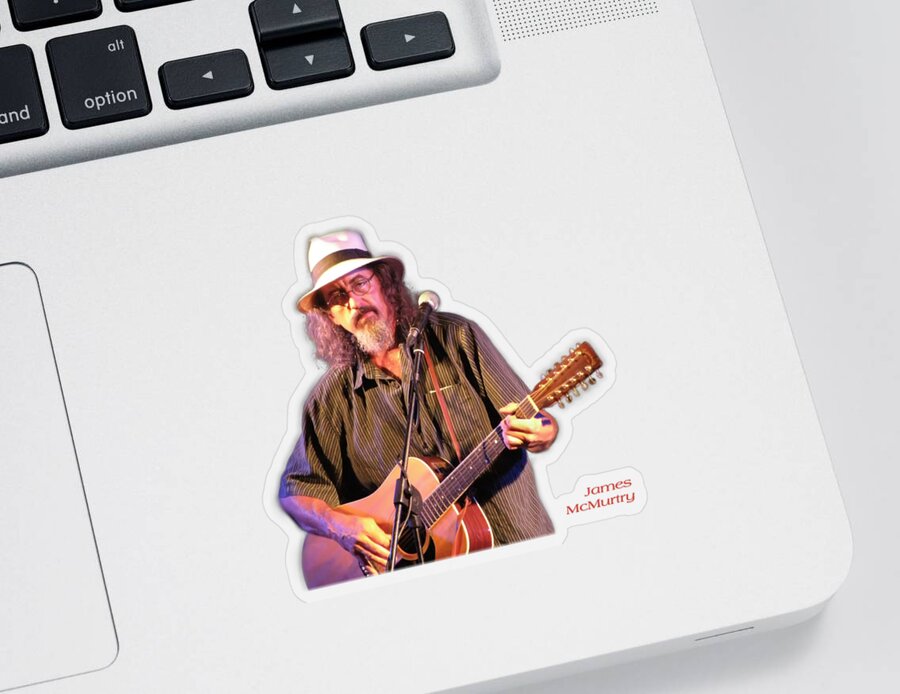 T-shirt Sticker featuring the photograph James McMurtry Live on Stage by Micah Offman