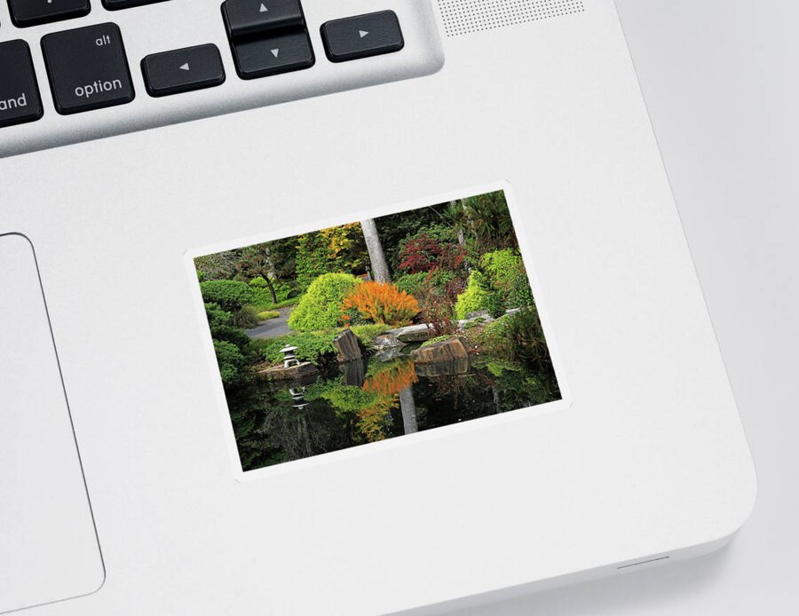 Japanese Gardens Sticker featuring the photograph Japanese Gardens 8 by Richard Krebs