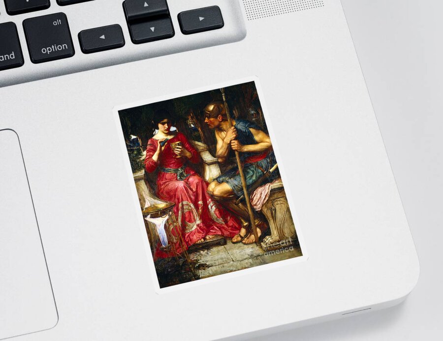 Jason And Medea Sticker featuring the painting Jason and Medea by John William Waterhouse