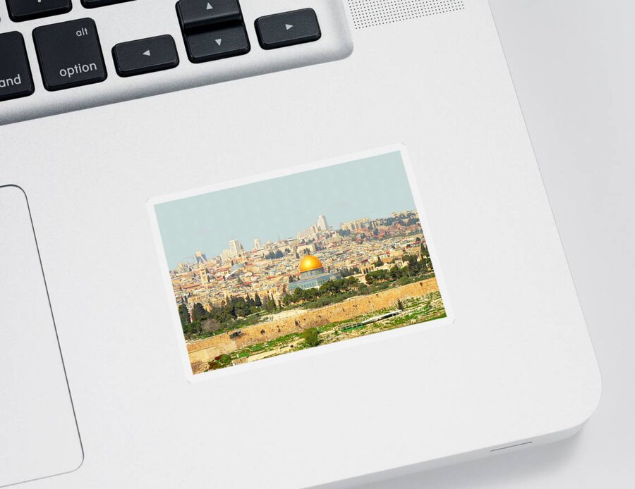 Jerusalem Sticker featuring the photograph Jerusalem Sky by Munir Alawi