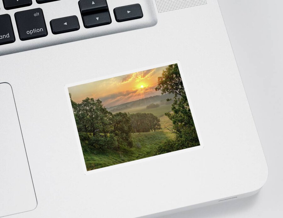 Summer Landscapes Sticker featuring the photograph July Morning Along the Ridge by Bruce Morrison