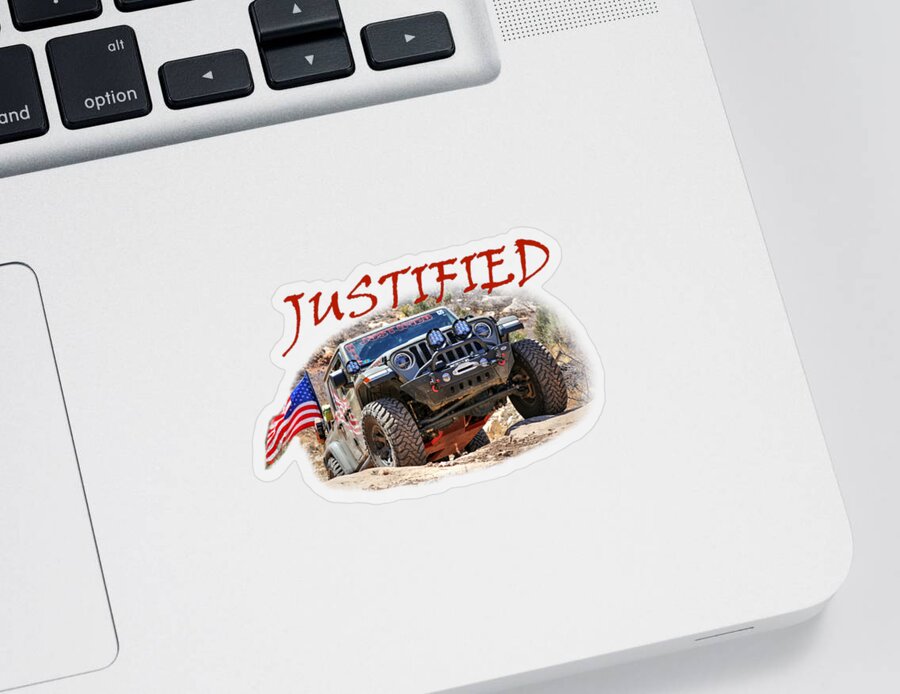 Jeep Sticker featuring the photograph Justified by JC Findley