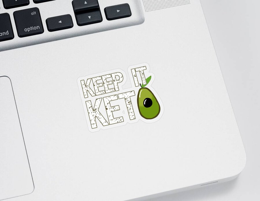 Funny Sticker featuring the digital art Keep It Keto by Flippin Sweet Gear