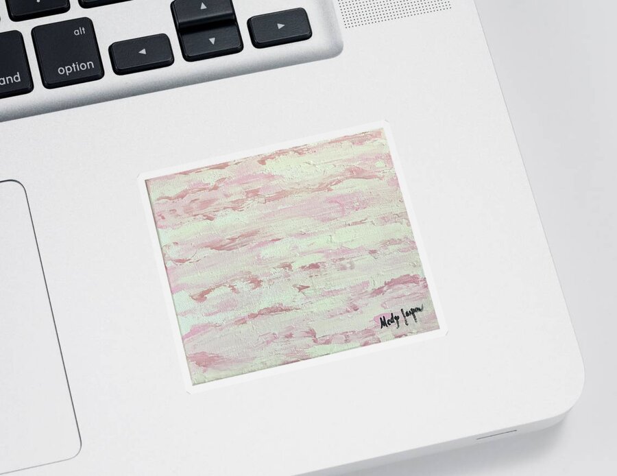 Pink Sticker featuring the painting Kindness in Pink by Medge Jaspan