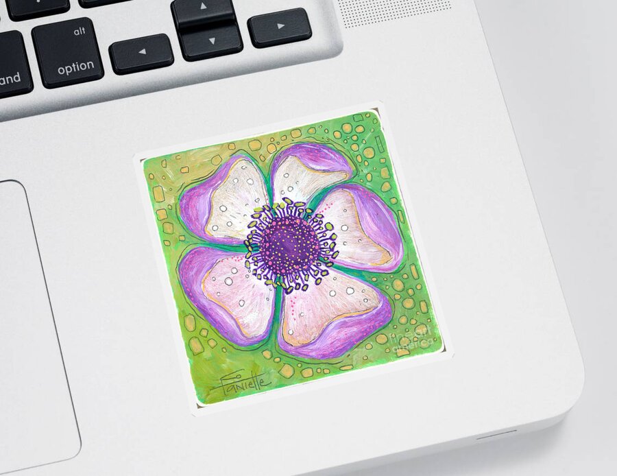Flower Painting Sticker featuring the painting Kindness by Tanielle Childers