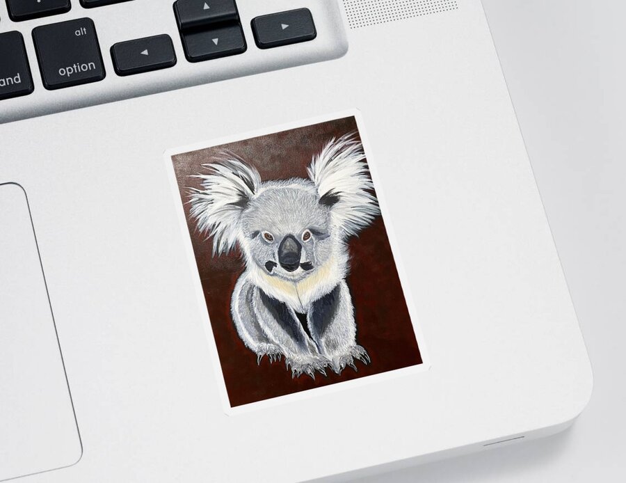  Sticker featuring the painting Koala Bear-Teddy K by Bill Manson