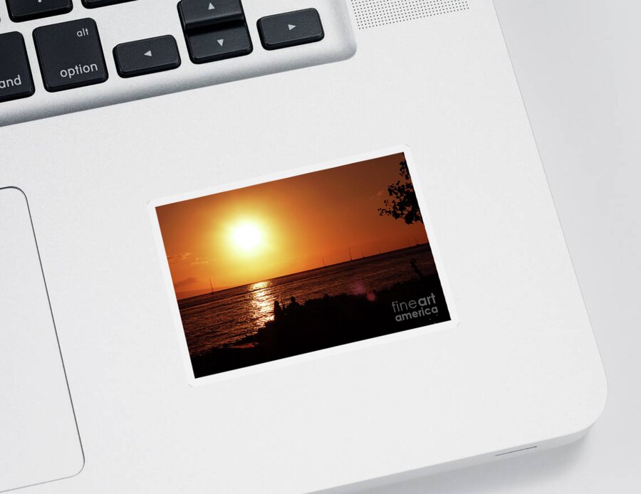 Photography Sticker featuring the photograph Lahaina Sunset 001 by Stephanie Gambini