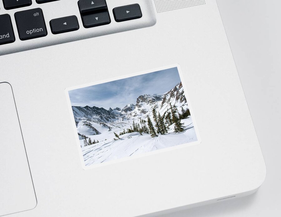 Colorado Sticker featuring the photograph Lake Isabelle Winter by Aaron Spong