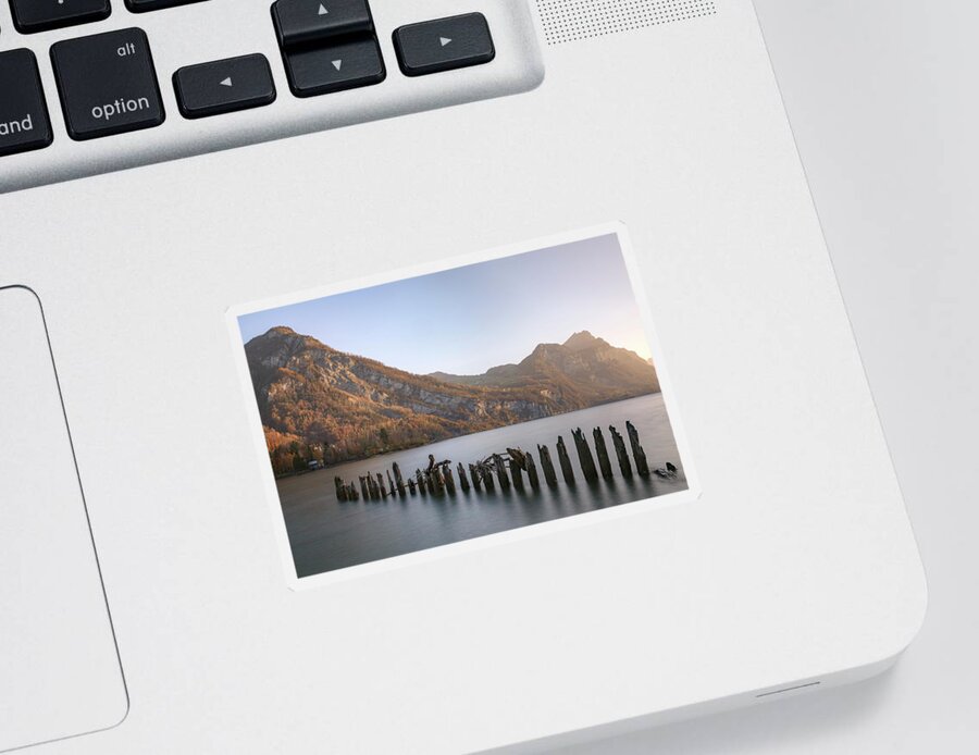Lake Walen Sticker featuring the photograph Lake Walen - Switzerland by Joana Kruse