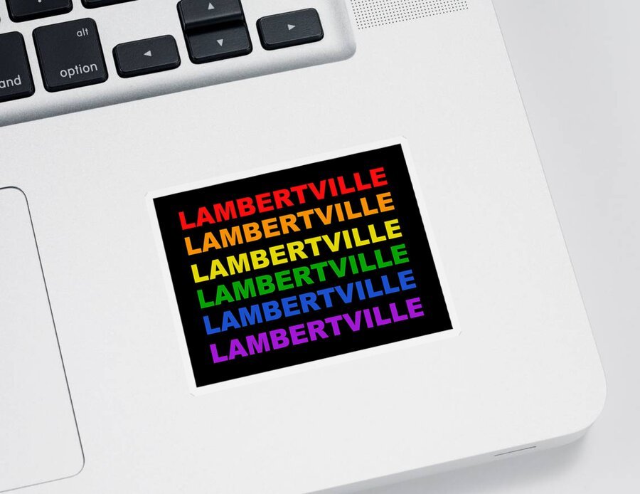 Lambertville Sticker featuring the digital art Lambertville by Val Arie