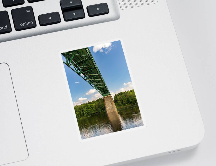 Photographs Sticker featuring the photograph Landscape Photography - Milford PA Bridge by Amelia Pearn