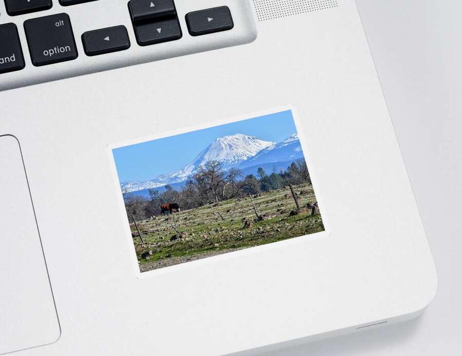 Lassen Volcanic National Park Sticker featuring the photograph Lassen Peak - 3 by Alan C Wade