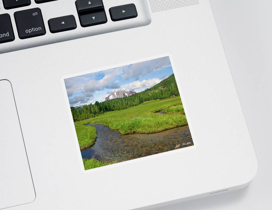 Alpine Sticker featuring the photograph Lassen Peak and Kings Creek by Jeff Goulden