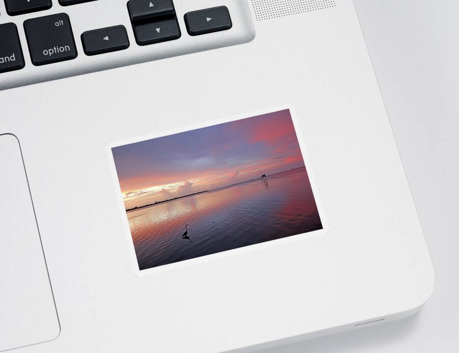 Sunset Sticker featuring the photograph Last Light by HH Photography of Florida