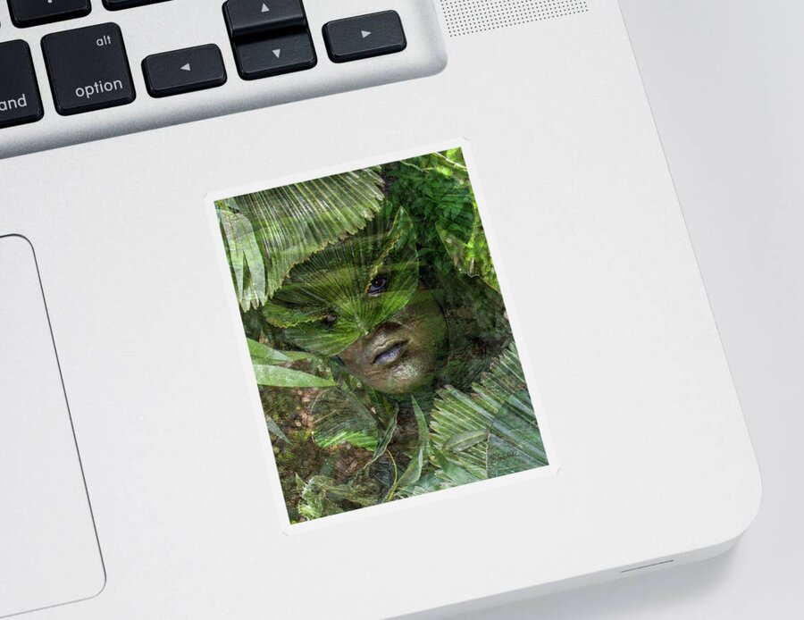 Nature Sticker featuring the photograph Leafman by Shara Abel