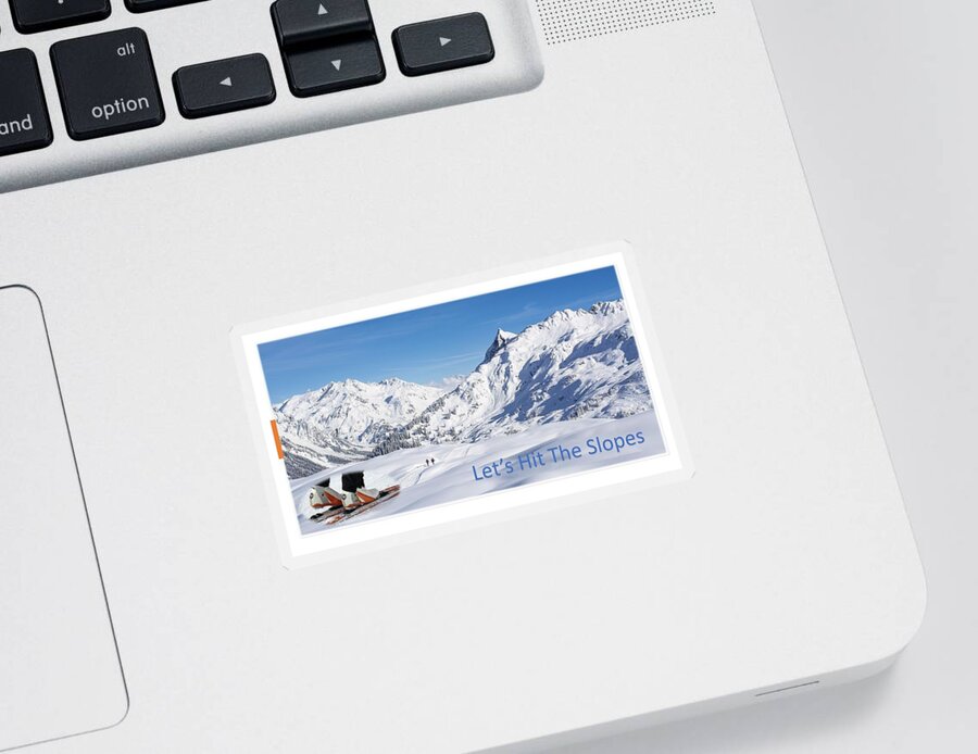 Snow Sticker featuring the photograph Lets Hit The Slopes by Nancy Ayanna Wyatt