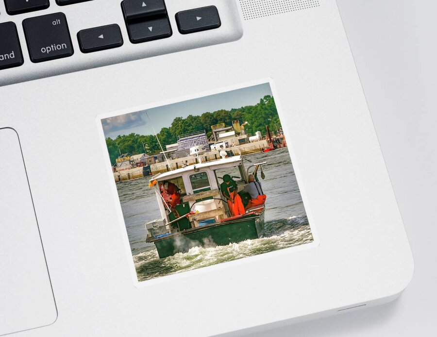 Fishing Sticker featuring the photograph Life On The River by Deb Bryce