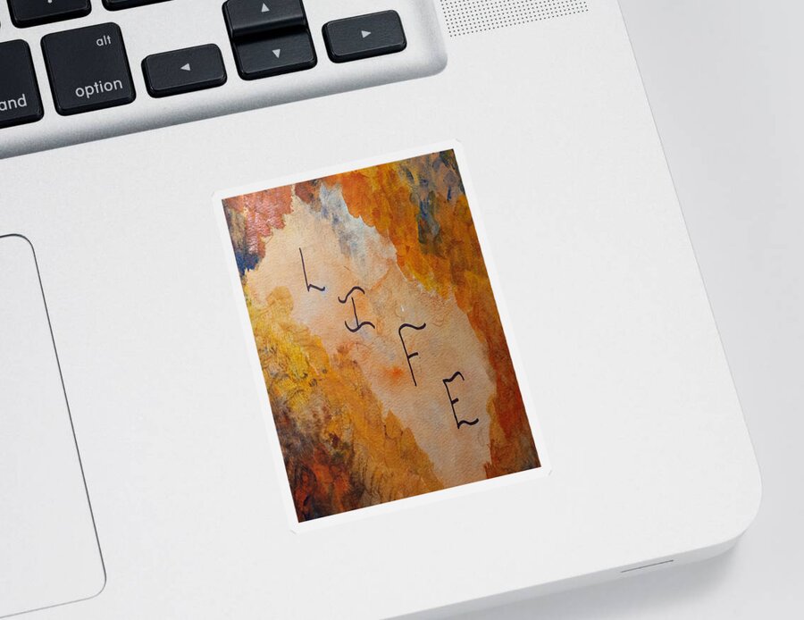 Abstract Sticker featuring the painting Life by Tina Marie Gill