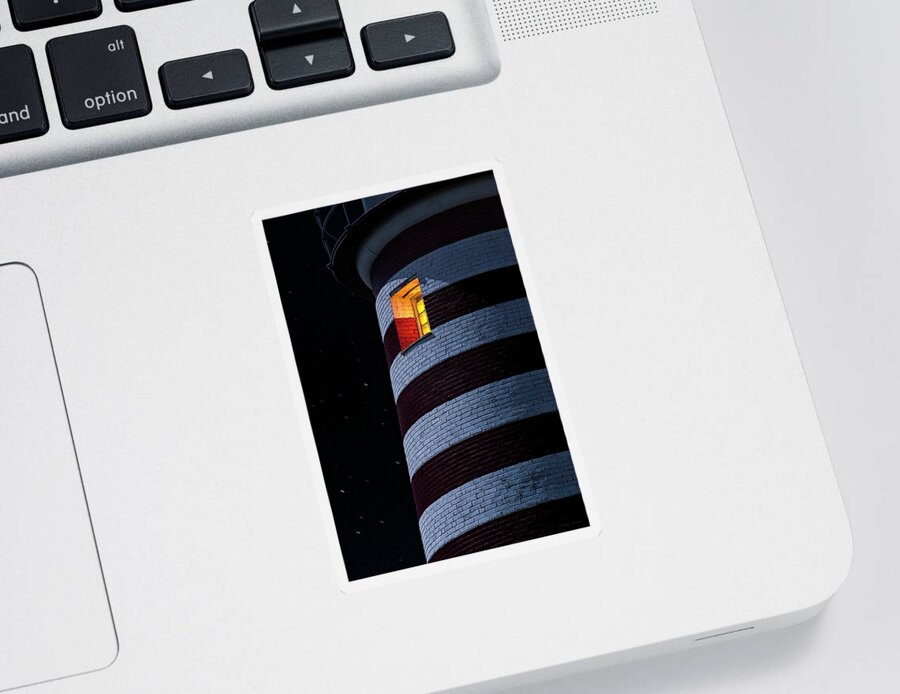 Lighthouse Sticker featuring the photograph Light From Within by Marty Saccone