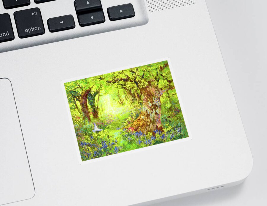 Tree Sticker featuring the painting Light of Life by Jane Small