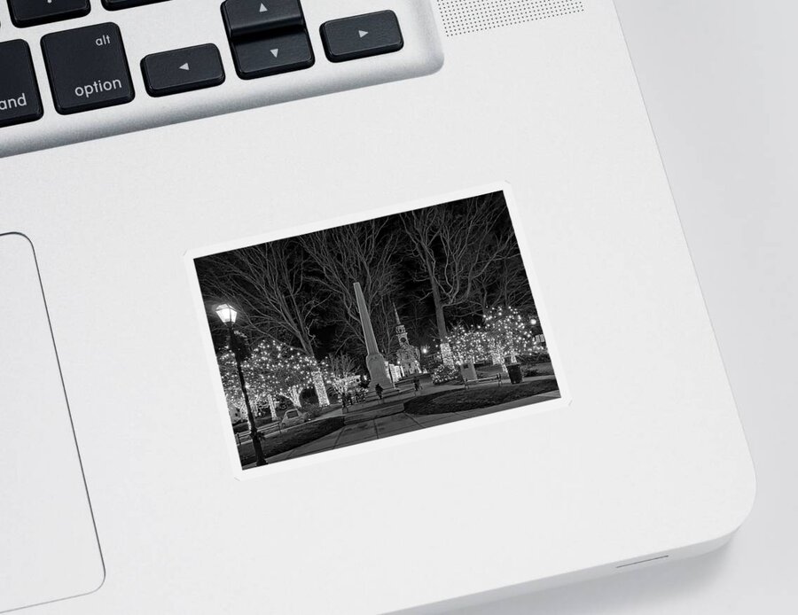 Lights Sticker featuring the photograph Lights on the Common by Monika Salvan