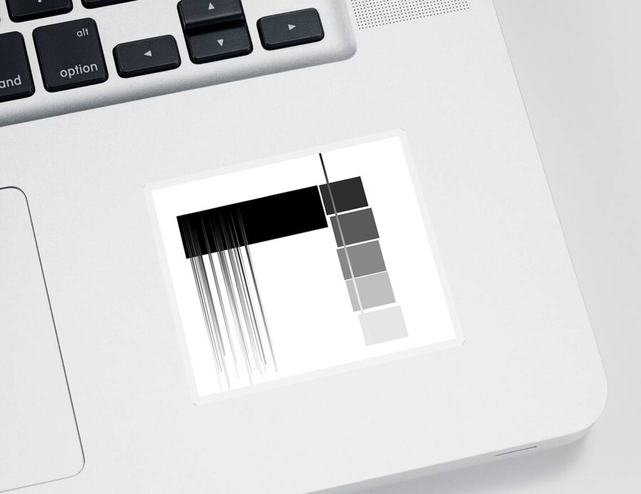 Minimal Sticker featuring the digital art Lights Out by Mark Ross