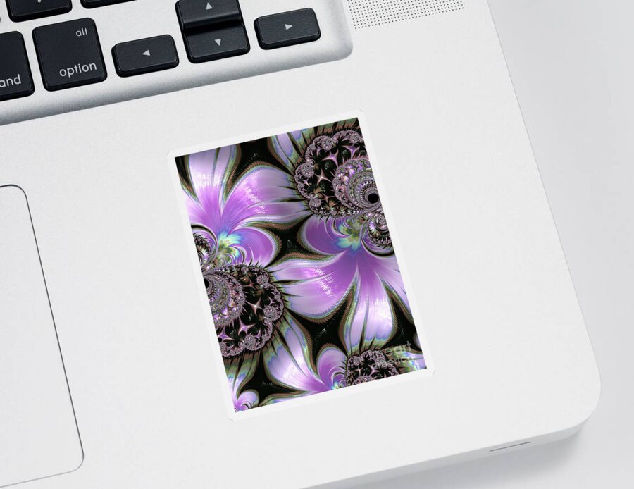 Fractal Sticker featuring the digital art Lilacs by Amanda Moore