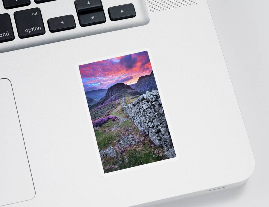Sky Sticker featuring the photograph Lingmoor Fell 2.0 by Yhun Suarez